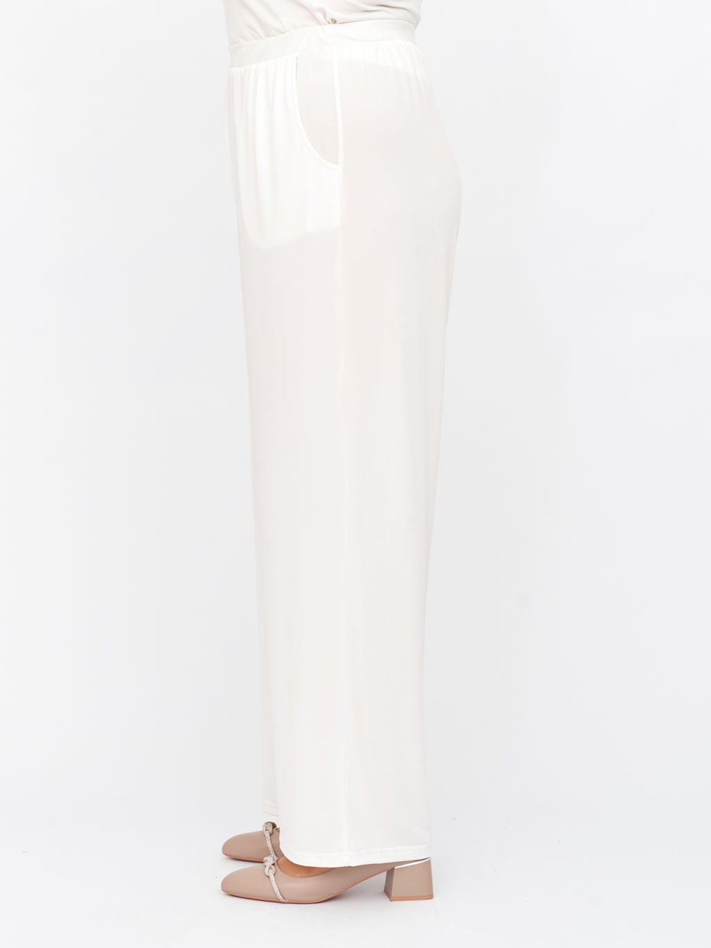 Брюки из холодного трикотажа TBB02107WHT02 - Артесса фото 13