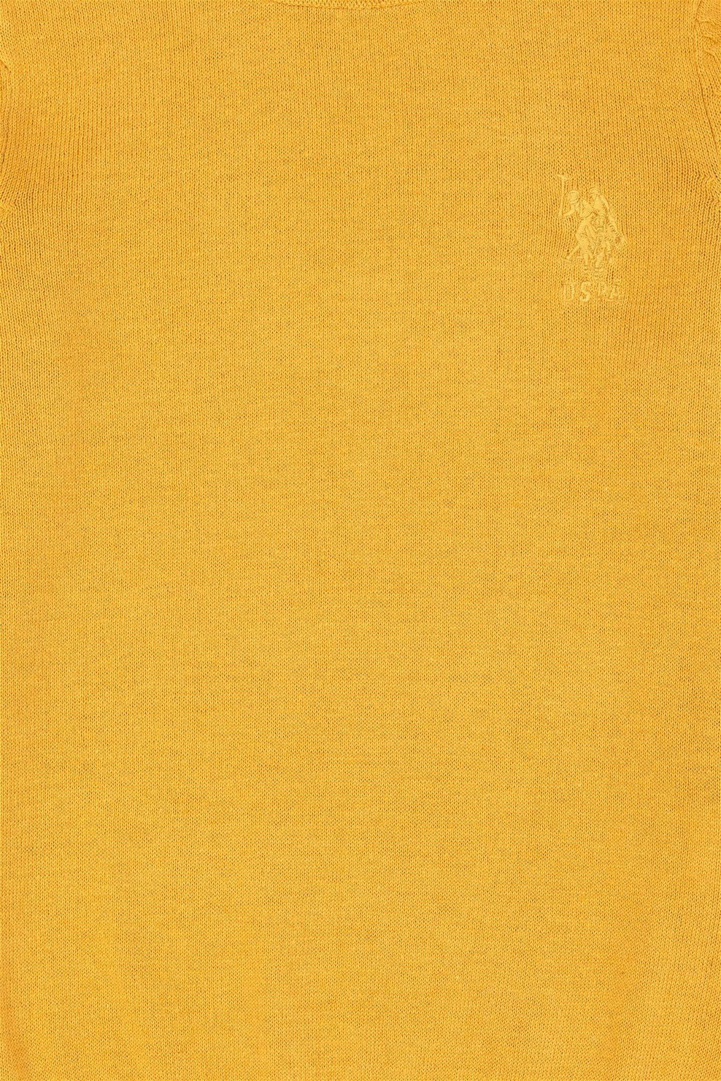 U. S. Polo Assn Базовый свитер горчичного цвета для мальчика - U.s. polo assn фото 3