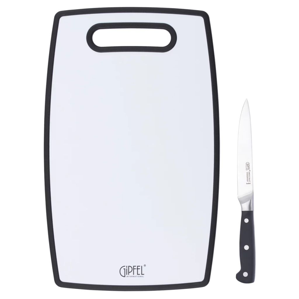 51084 GIPFEL Набор кухонный из 2-х предметов: доска разделочная пластиковая 23х37см, нож универсальный 13см. Материал лезвия: X30Cr13. Рукоять: пластик.  фото 4