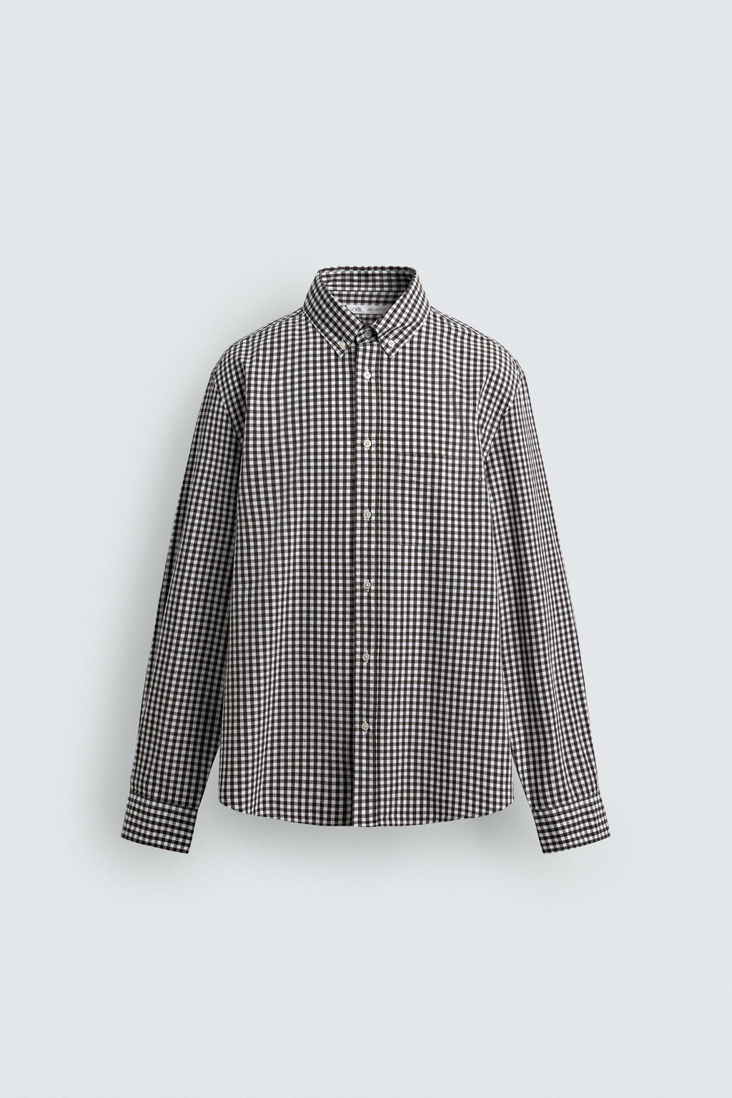 CAMISA REGULAR FIT ALGOD?N / Marr?n / Crudo - Zara фото 7