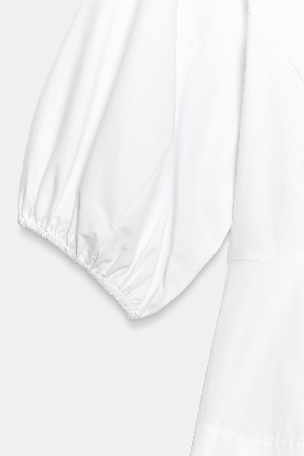 CAMISA PEPLUM MANGA ABULLONADA / Blanco - Zara фото 11