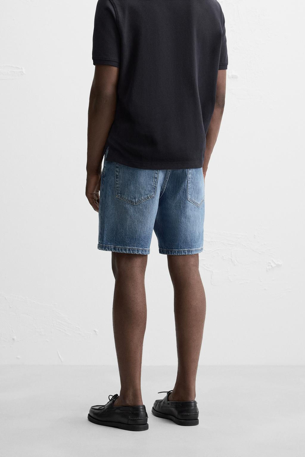 REGULAR FIT DENIM BERMUDA SHORTS - Zara фото 9