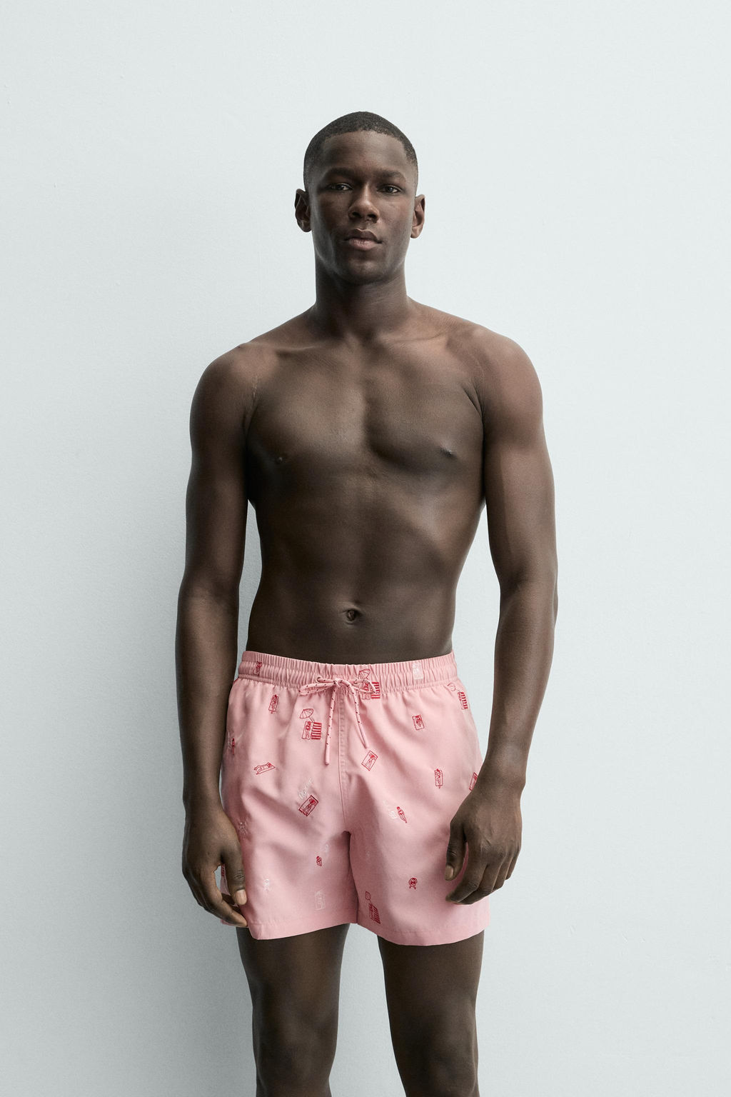 SWIMMING TRUNKS WITH COMBINED EMBROIDERY - Zara фото 2