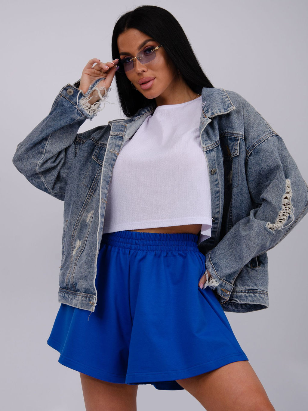 Шорты Лолита, футер с лайкрой - Малина фото 45