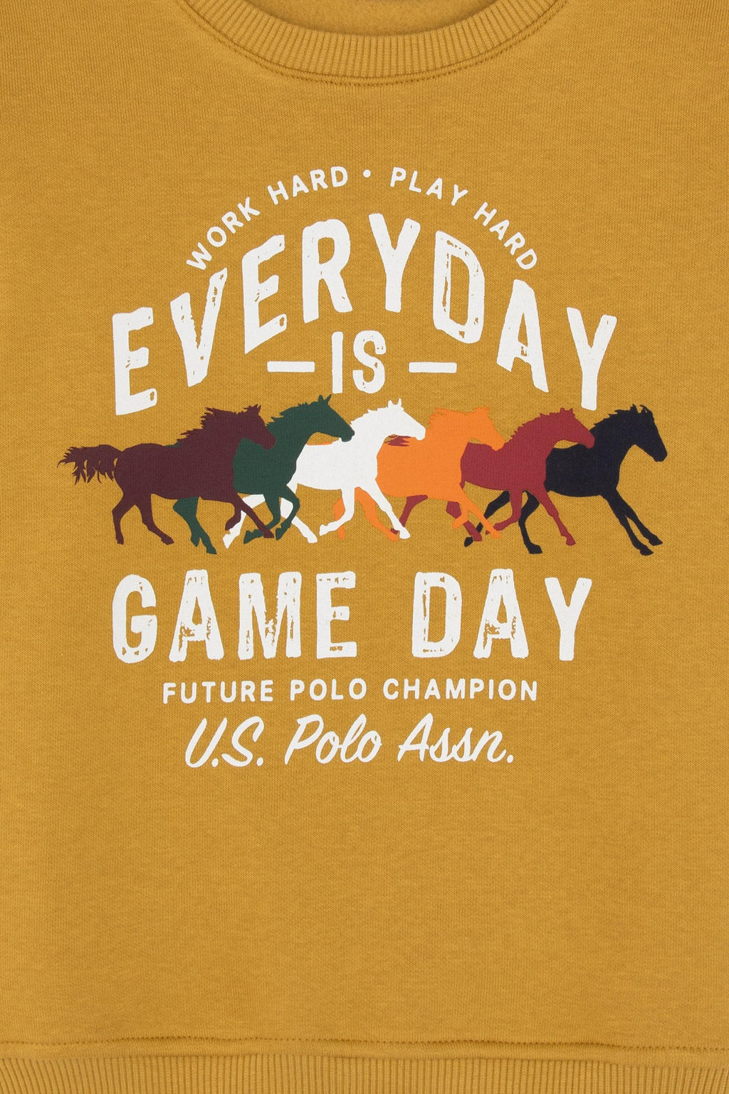 Erkek _ocuk Hardal Bisiklet Yaka Sweatshirt - U.s. polo assn фото 4