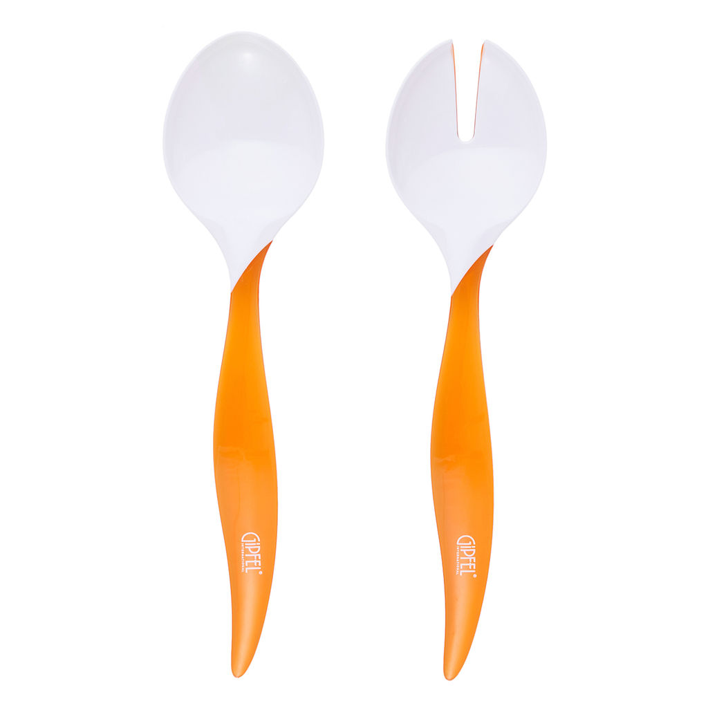 9486 GIPFEL Набор для салата LUMINO из салатной ложки и салатной вилки 30см. Материал: пластик. Цвет: оранжевый  фото 2