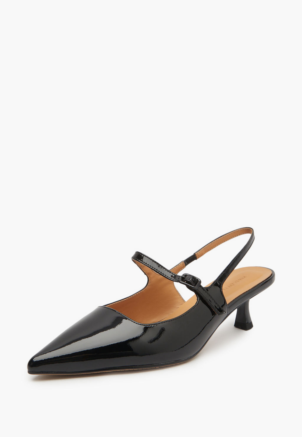 Черные лакированные женские туфли