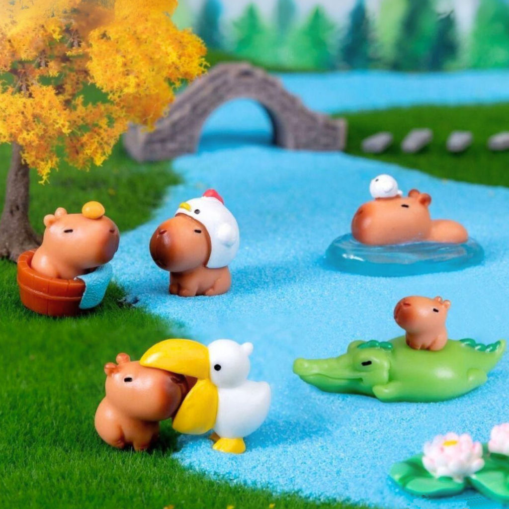 Набор фигурок Капибары и Компания, 10 штук. 9046751