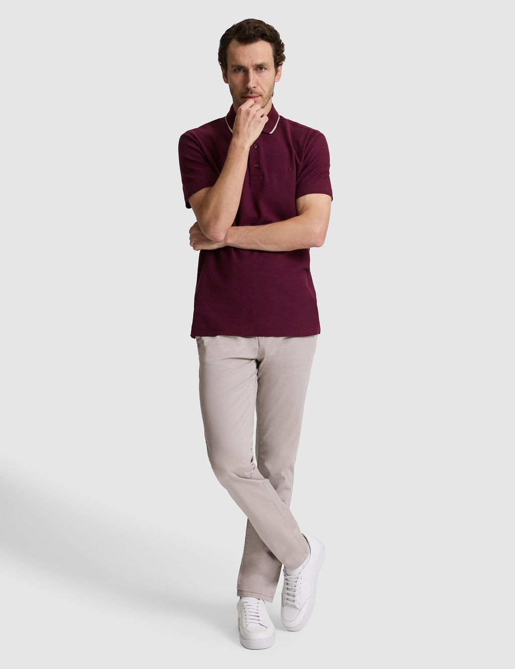 Vizon Slim Fit Pamuk Kar___ml_ Kanvas Pantolon