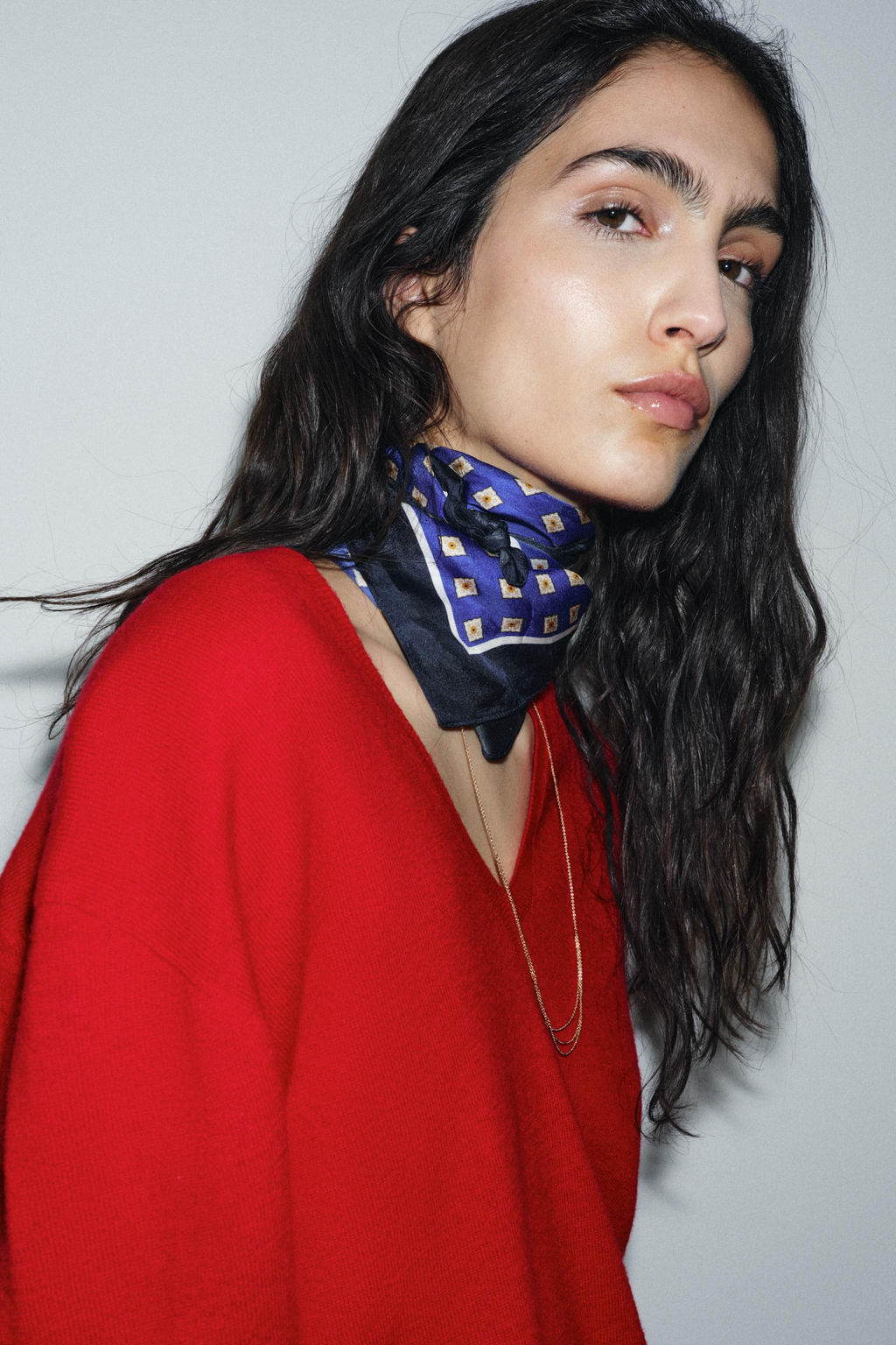 100% SILK POLKA DOT PRINT SCARF - Zara фото 4