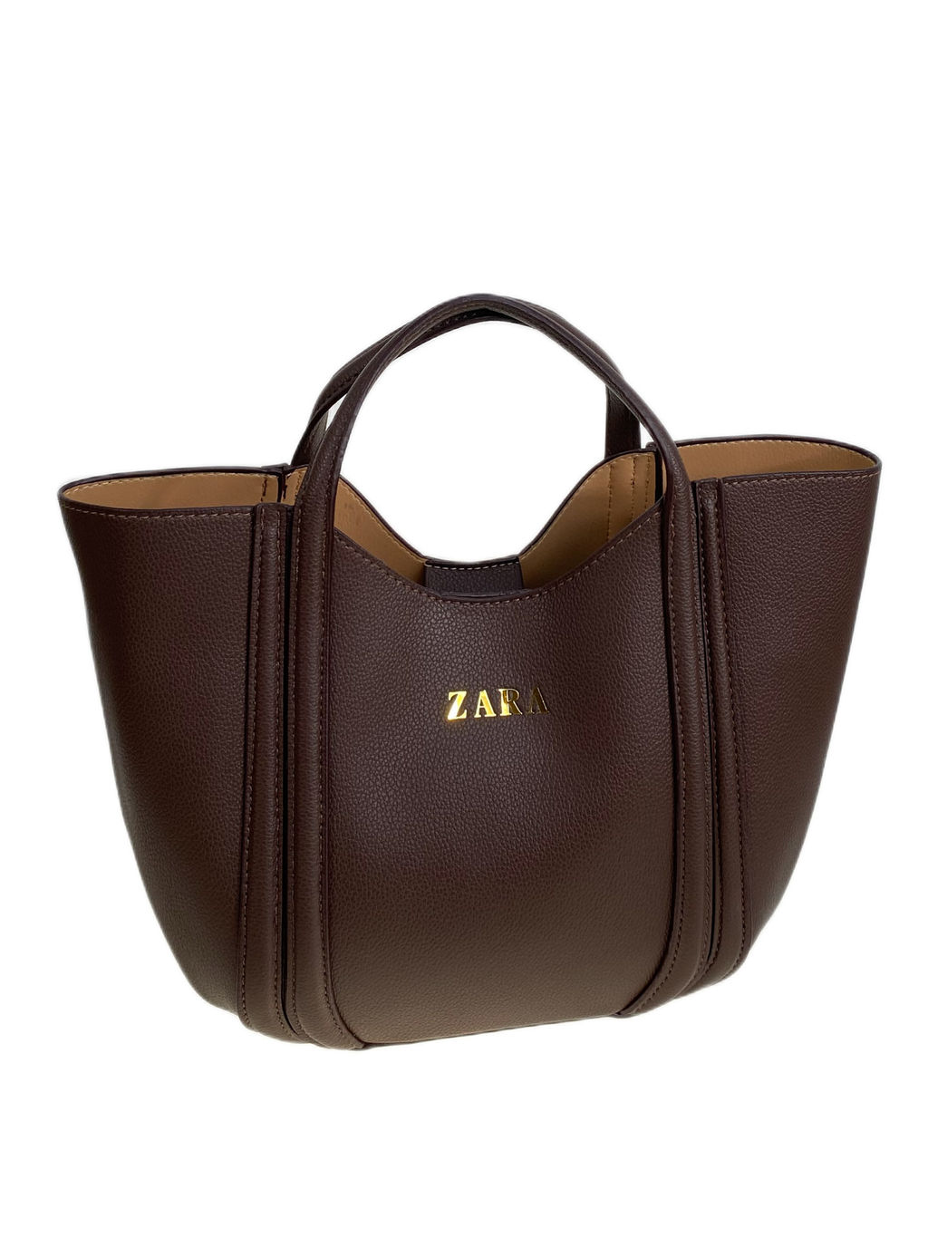 Женская сумка из искусственной кожи, цвет шоколад