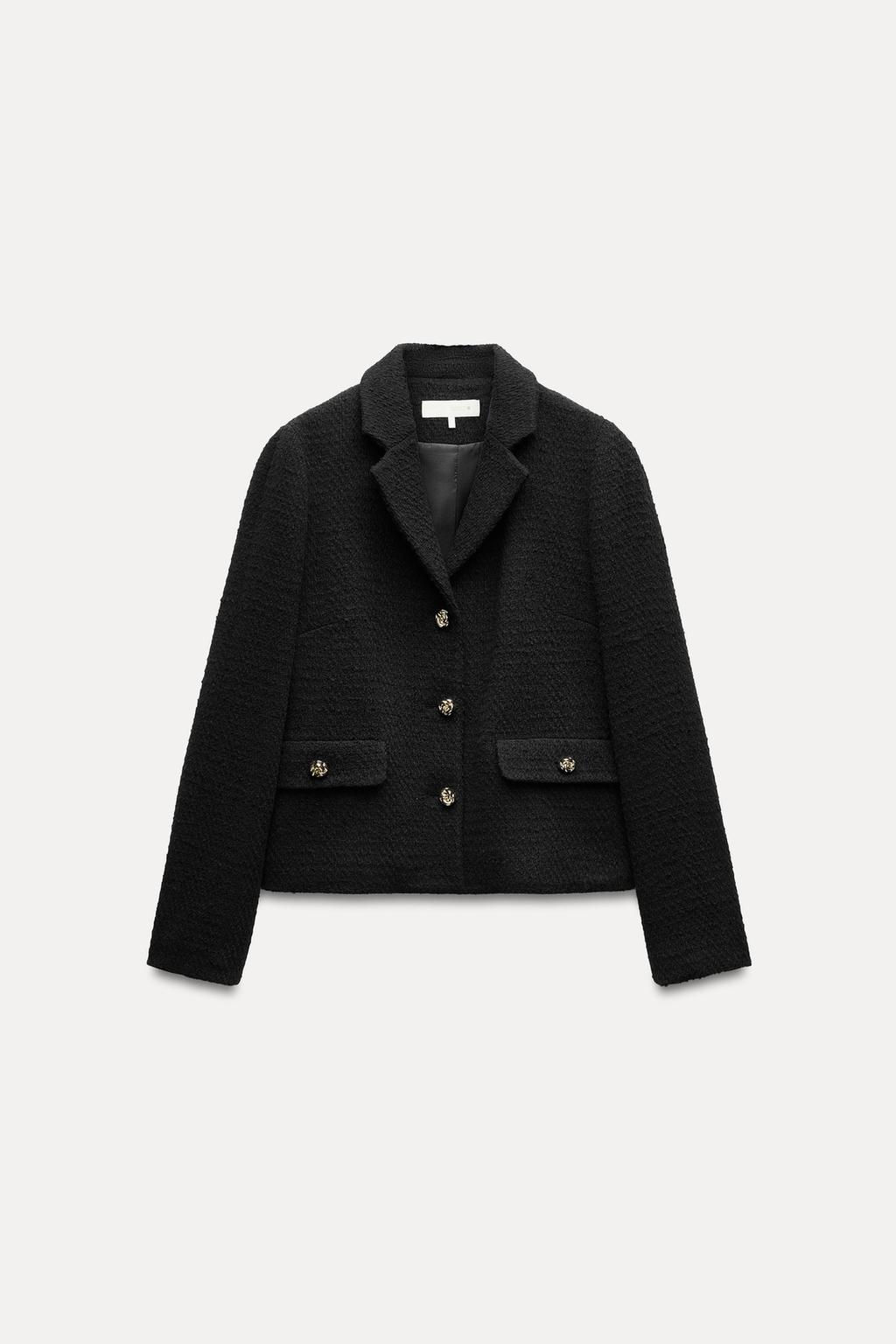TEXTURED BLAZER WITH RAISED BUTTONS - Zara фото 4