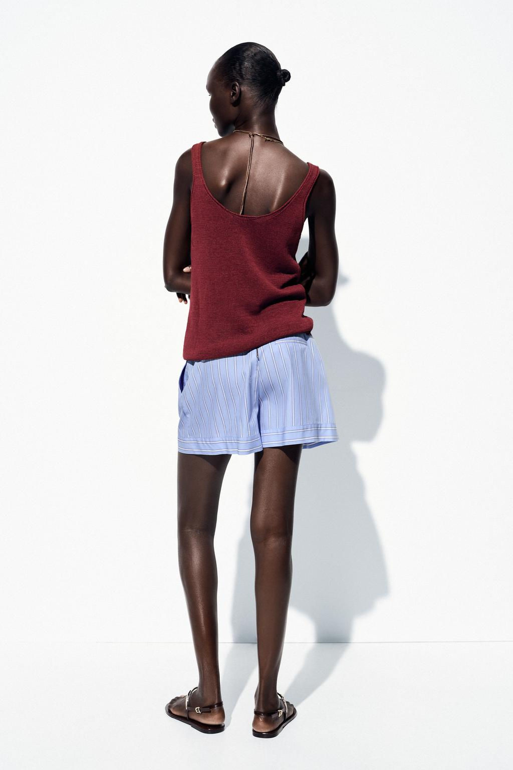 LINEN BLEND KNIT TOP - Zara фото 24