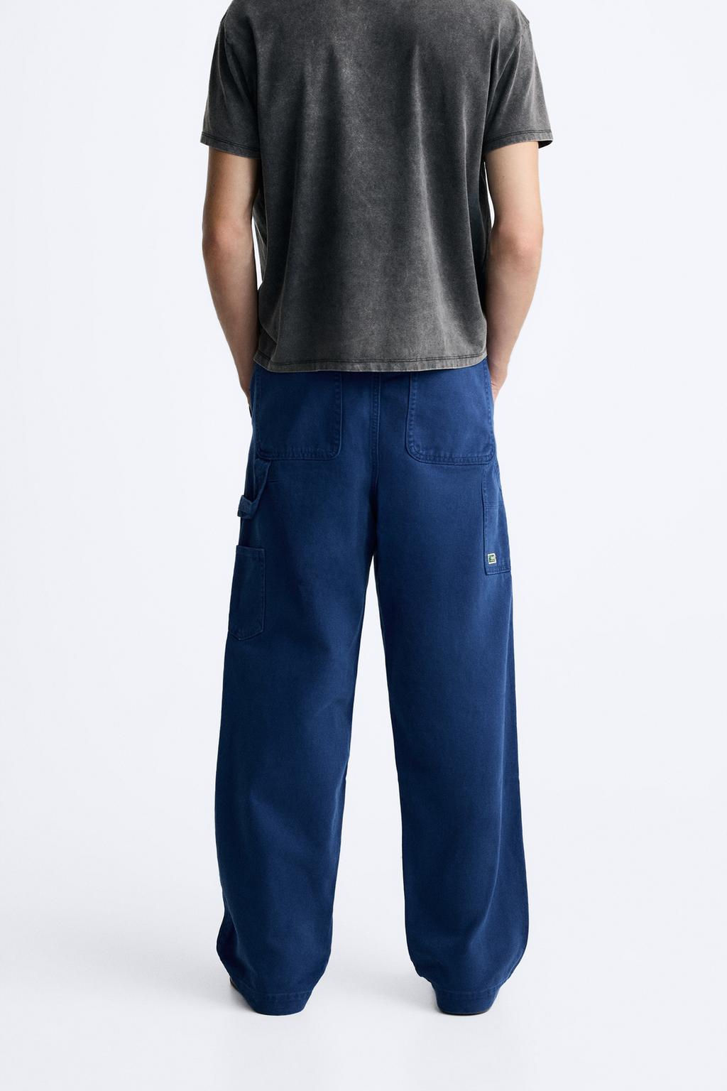 FADED CARPENTER TROUSERS WITH POCKET - Zara фото 3