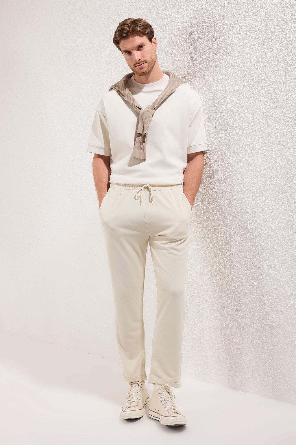 TRENDYOL MAN Antrasit Slim Fit Beli Baglamal? Lastikli Orme Rahat Pantolon TMNAW25PL00023 - Trendyolmilla фото 2