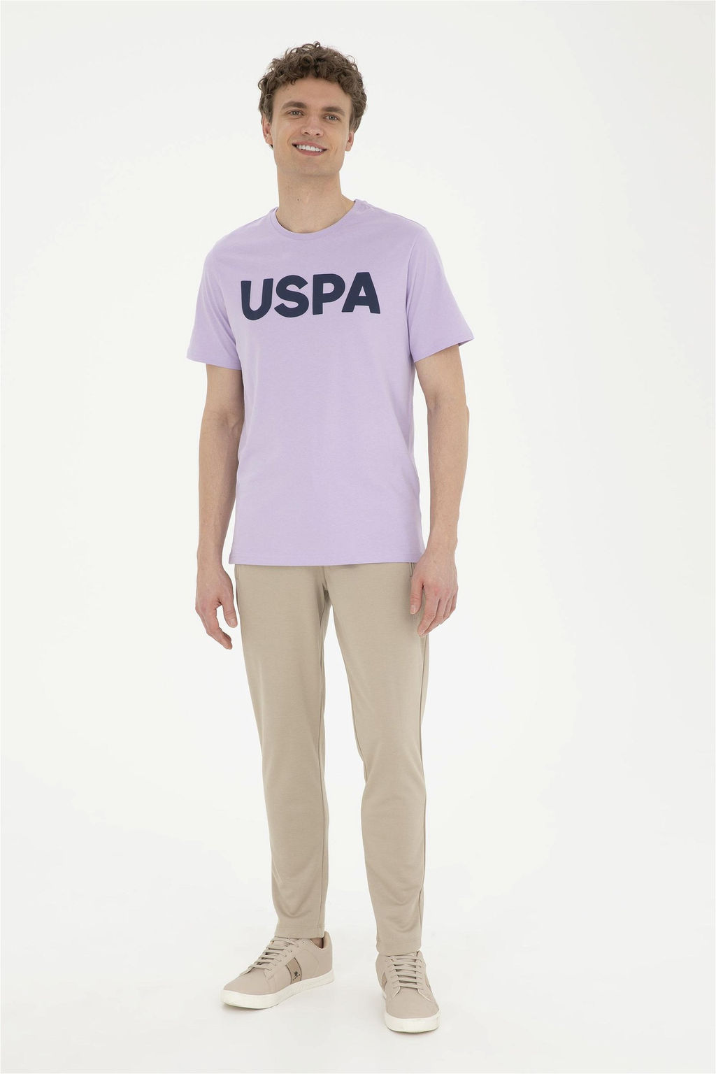 Мужская сиреневая базовая футболка Неожиданная скидка в корзине - U.s. polo assn фото 4