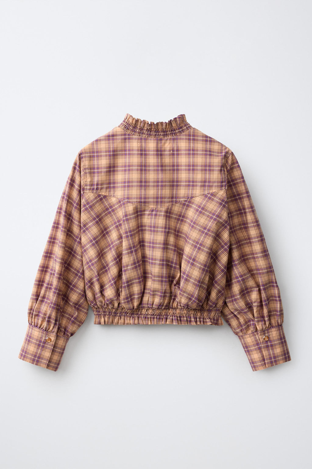 CAMISA CUELLO SUBIDO GOMAS / Naranja - Zara фото 4