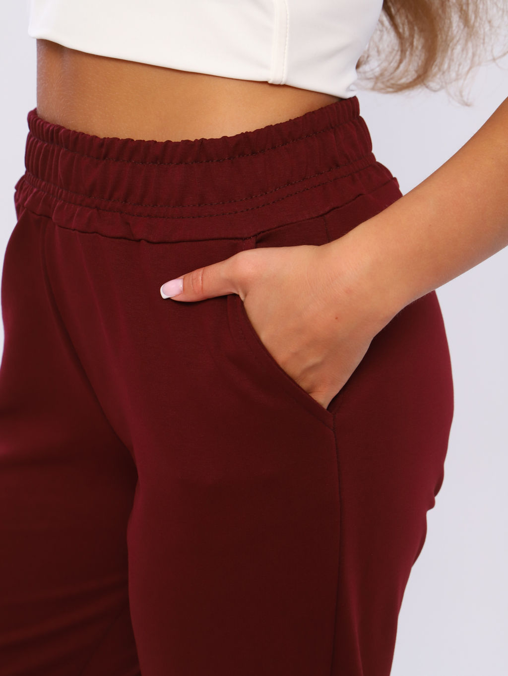 Брюки женские 8-047е (марсала)