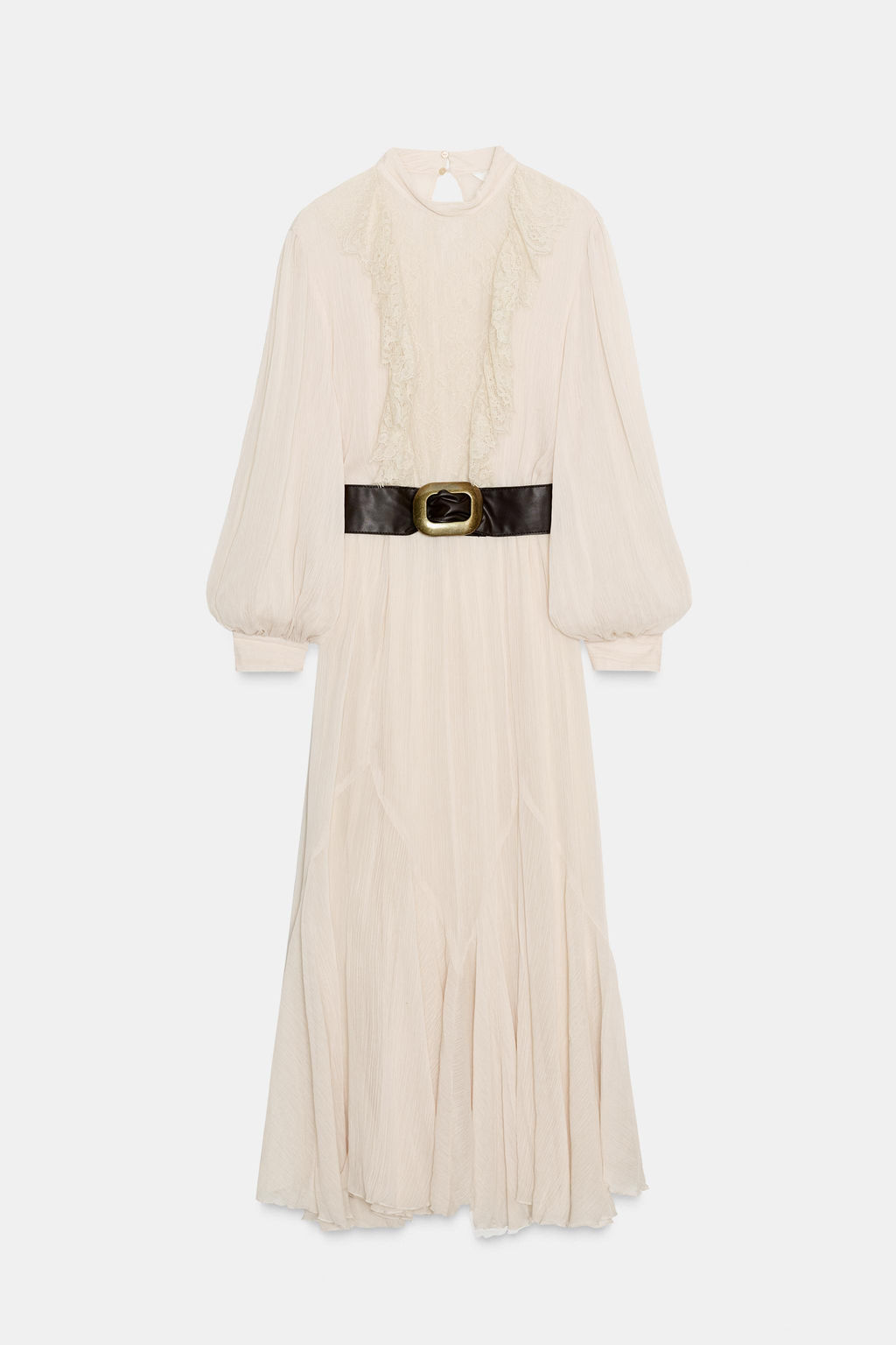 LACE MIDI DRESS WITH BELT - Zara фото 7