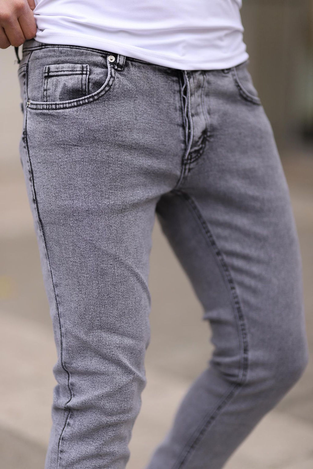 TRENDYOL MAN Antrasit Skinny T?rnakl? Jeans Kot Pantolon TMNAW25JE00013 - Trendyolmilla фото 34