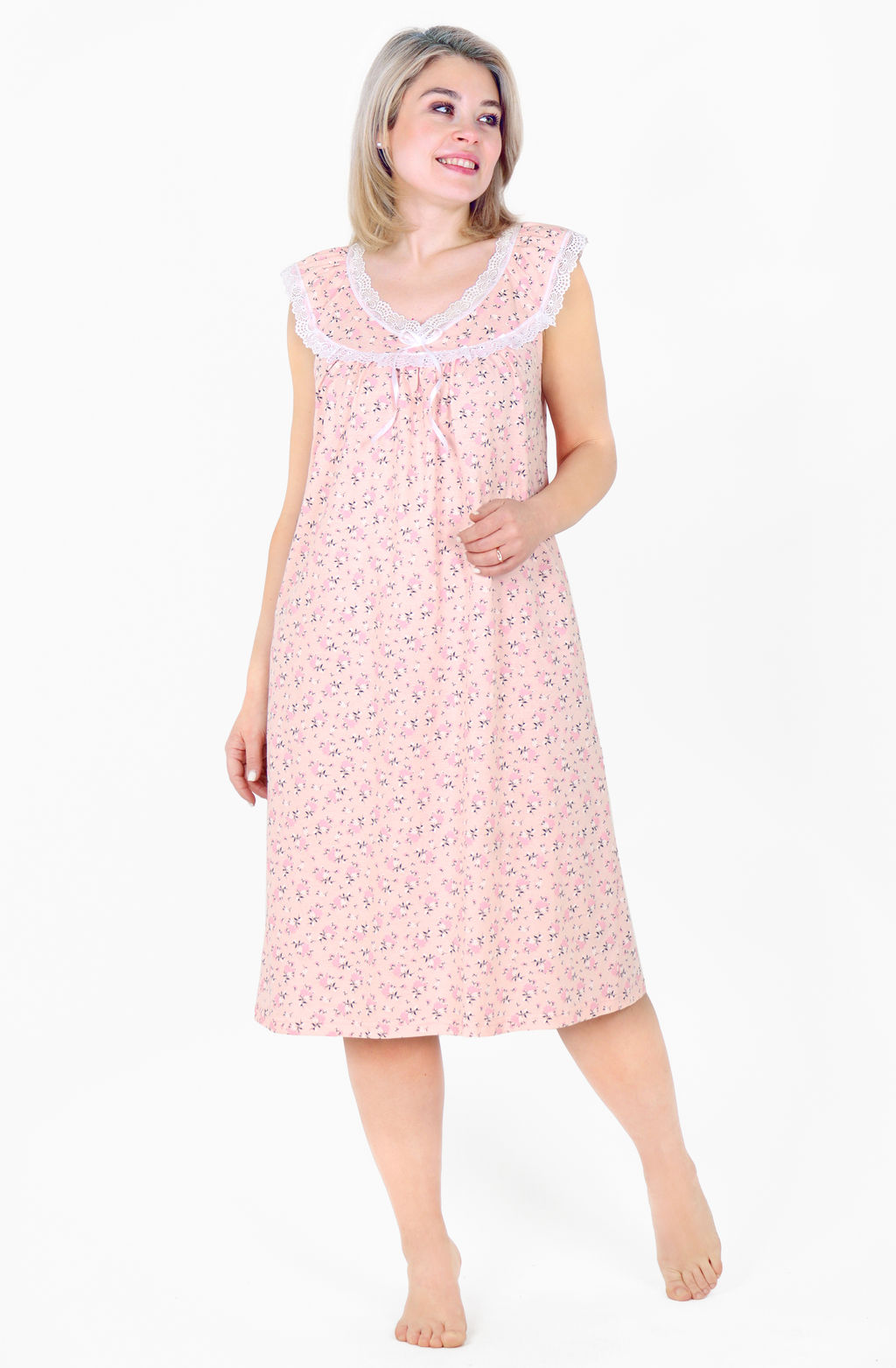 Сорочка Пелерина С-310 (48-56) кулирка - Лотос фото 6