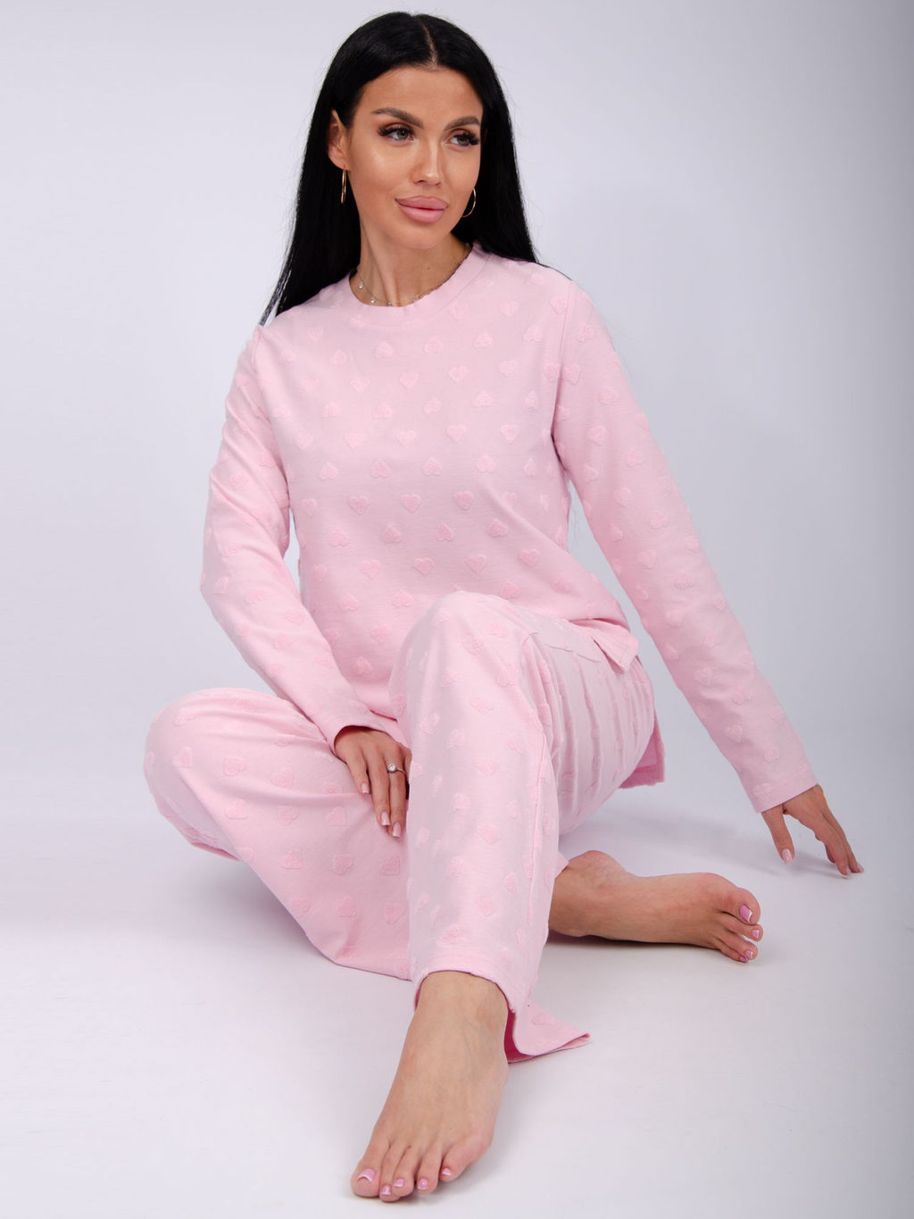 Пижама "Лёгкость 2" розовая, махра