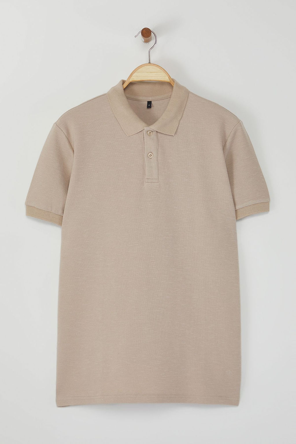 Siyah Regular/Normal Kesim Kal?n Dokulu Etiket Detayl? TMNSS25PO00002