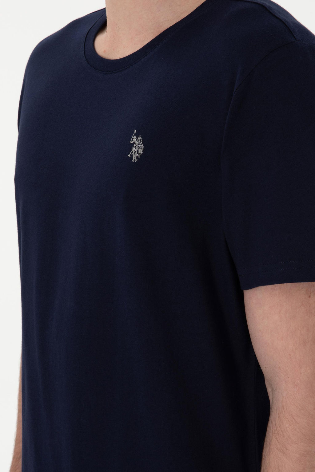 Erkek Regular Fit Bisiklet Yaka Lacivert Basic Ti__rt Sepette S_rpriz _ndirim - U.s. polo assn фото 7