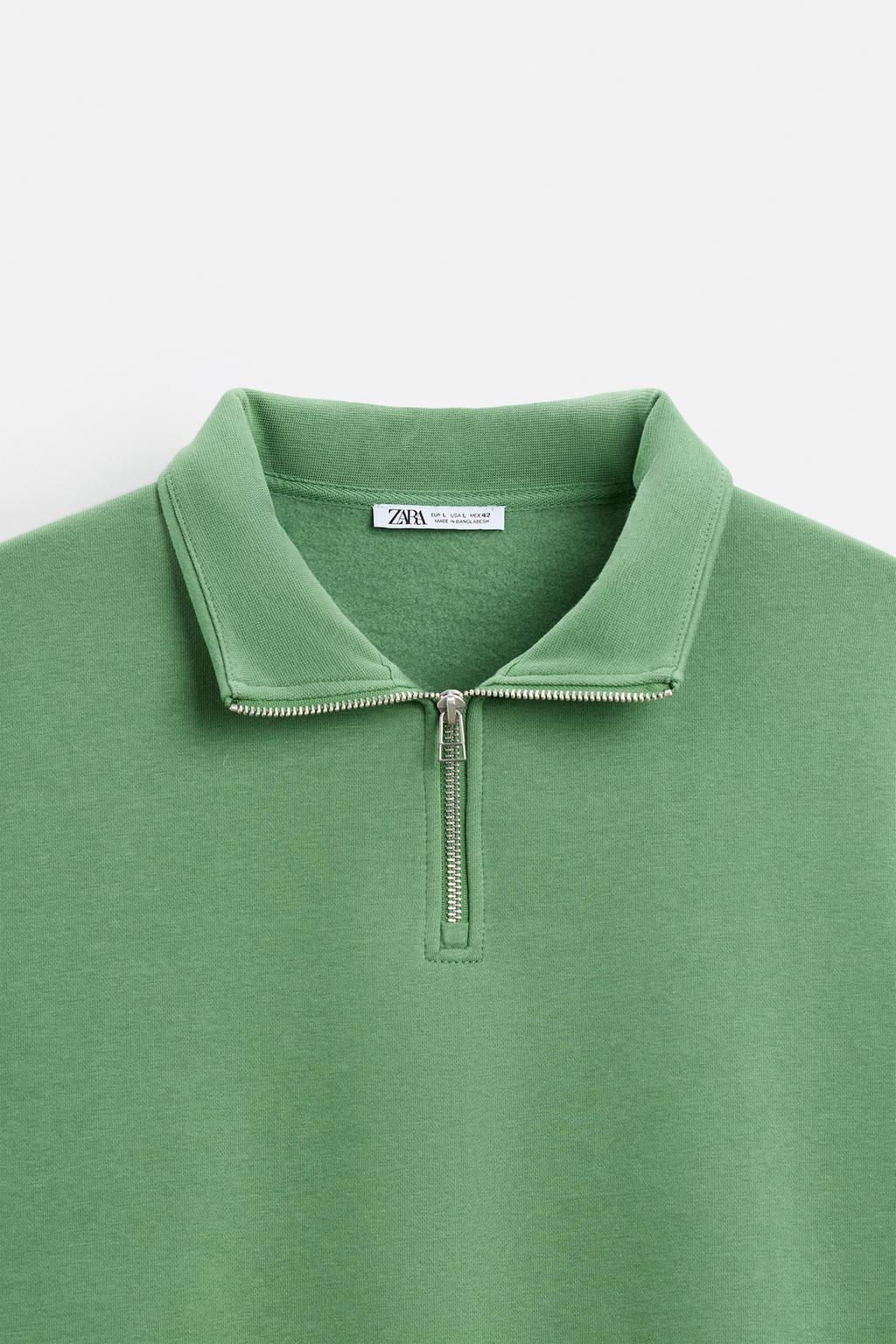 BASIC QUARTER ZIP SWEATSHIRT - Zara фото 50