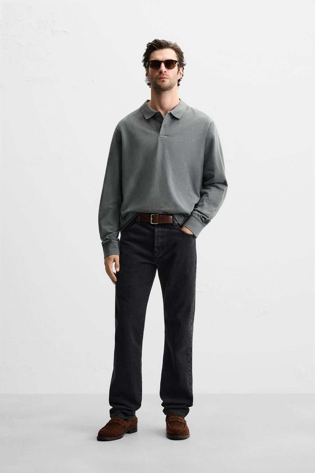 TEXTURED PIQUE POLO SHIRT - Zara фото 17
