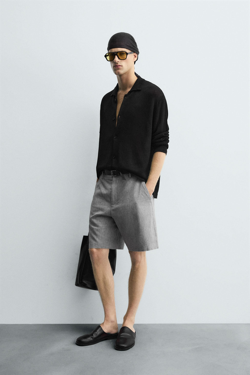 COTTON/LINEN BERMUDA SHORTS - Zara фото 4
