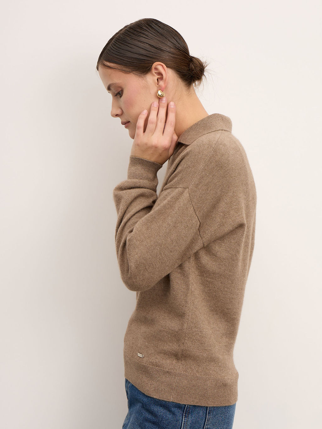 Джемпер из кашемира женский 11023 капучино