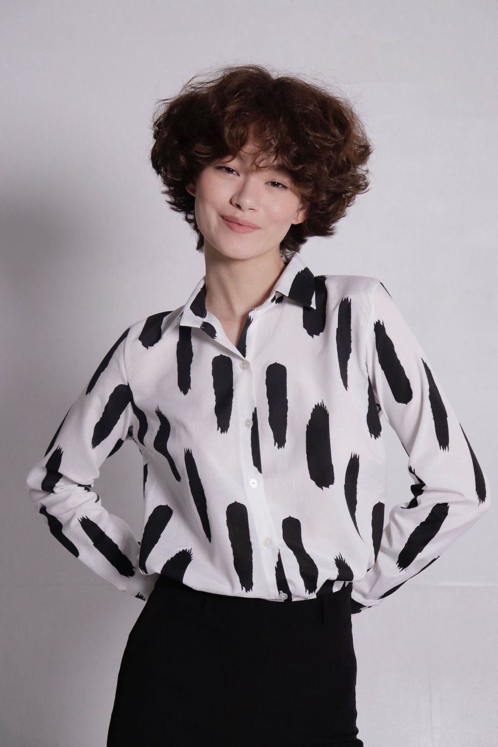 Рубашка чёрно-белая - Martichelli фото 8