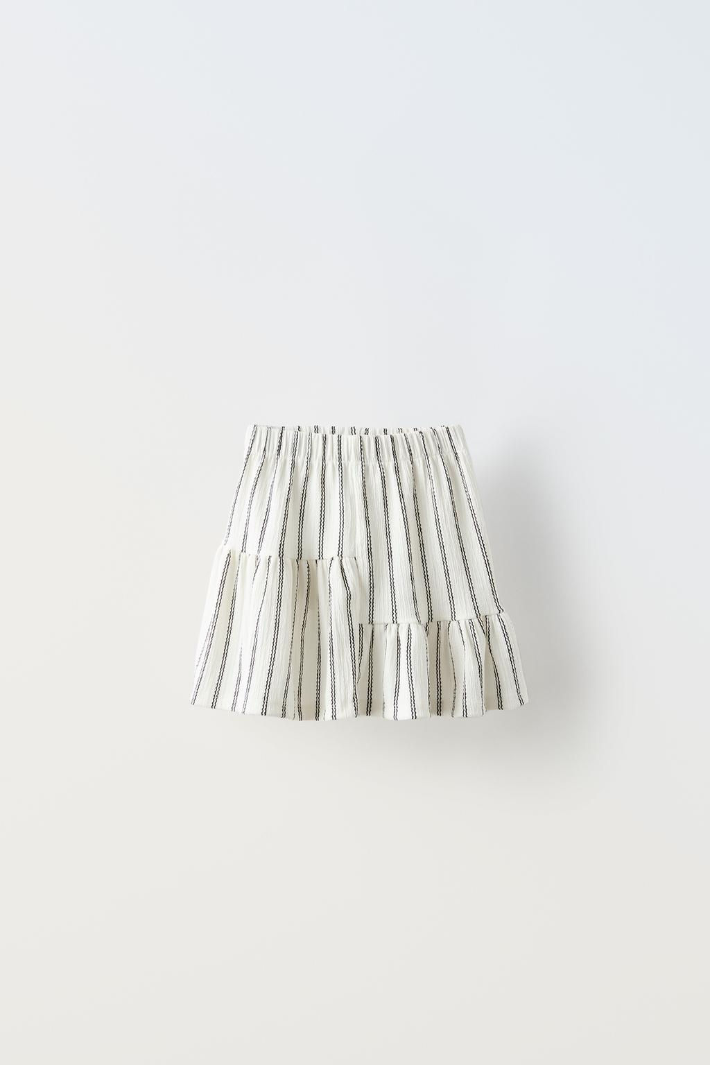 STRIPED TEXTURED TOP AND SKIRT CO-ORD - Zara фото 4
