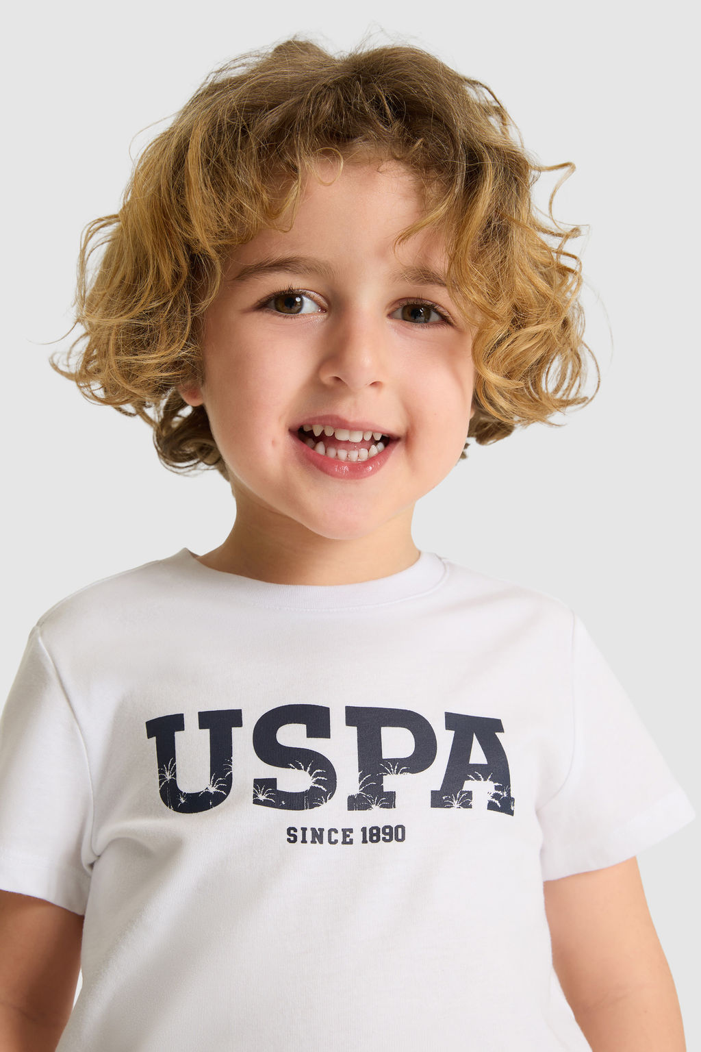 Erkek _ocuk Beyaz Bisiklet Yaka Basic Ti__rt - U.s. polo assn фото 7