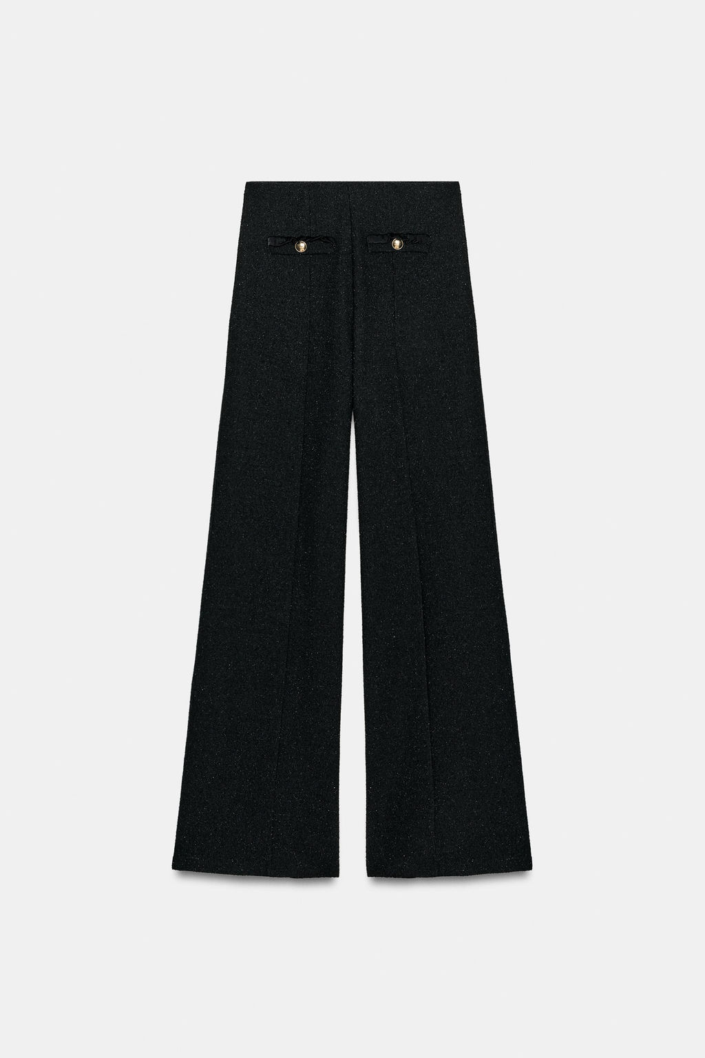 BOUCL_ METALLIC THREAD TROUSERS - Zara фото 16