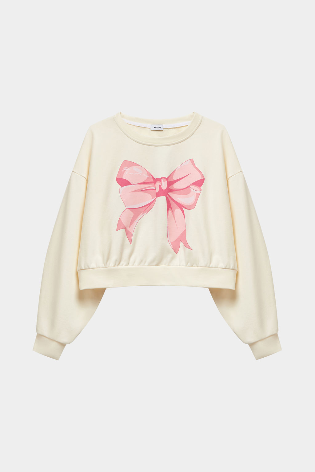 Свитшот укороченный с принтом бант - Mollis фото 5