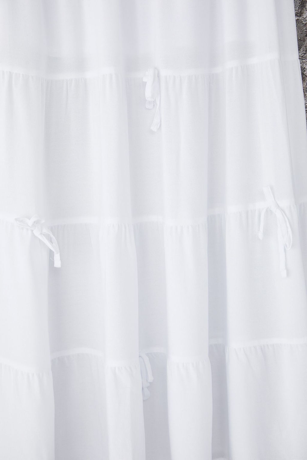 Trendyolmilla Beyaz Fiyonk Detayl? A -line Kal?p Volanl? Maxi Boy Etek TWOSS25ET00090  фото 6