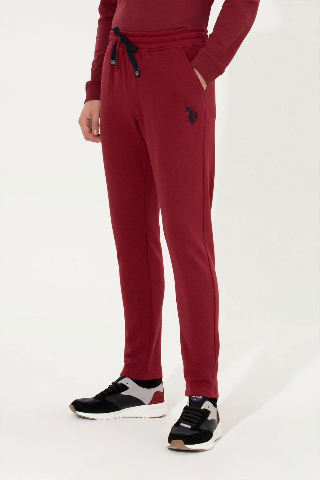 Мужские спортивные штаны вишневого цвета - U.s. polo assn фото 2