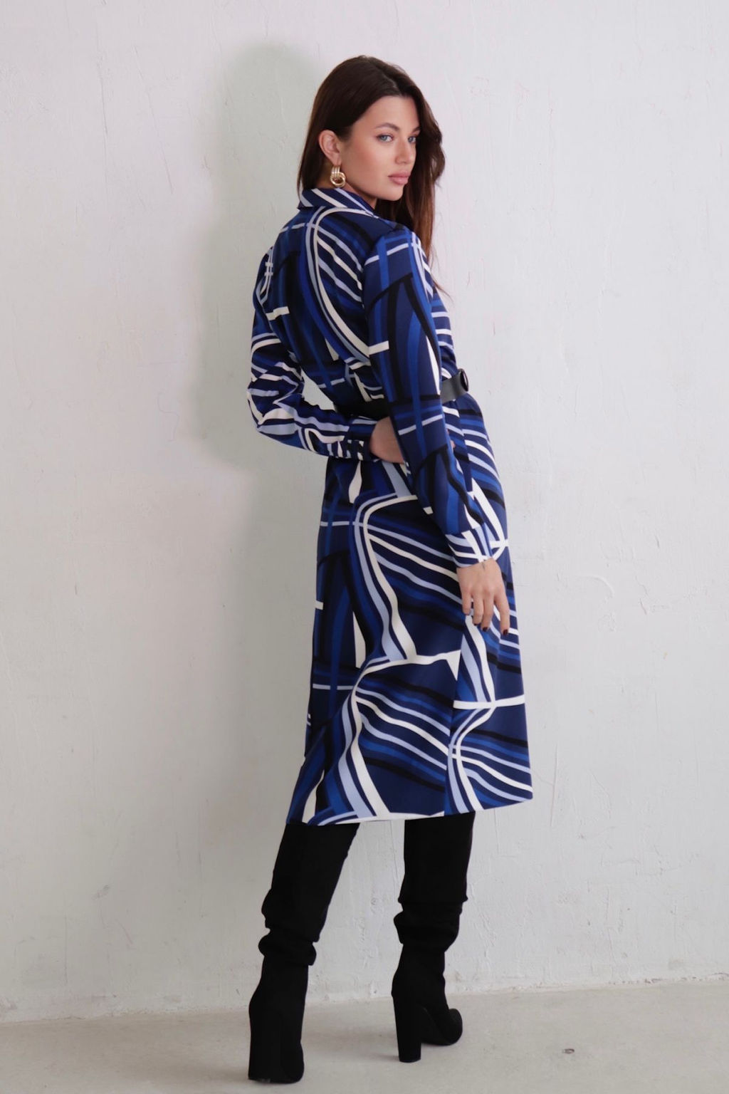 Martichelli Платье-рубашка с английским воротником с принтом  фото 20