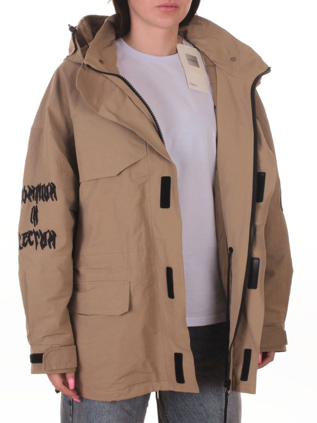 3104 DK. BEIGE Куртка демисезонная женская (100 гр. холлофайбер) - Fashion фото 8