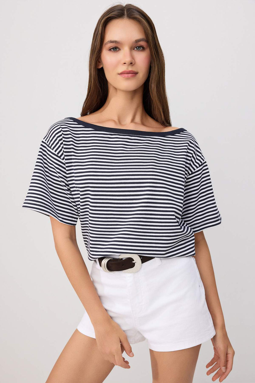 _ok Renkli _izgili Regular/Normal Kal_p Asimetrik Yaka Yumu_ak _rme Bluz TWOSS26BZ01029 - Trendyolmilla фото 2