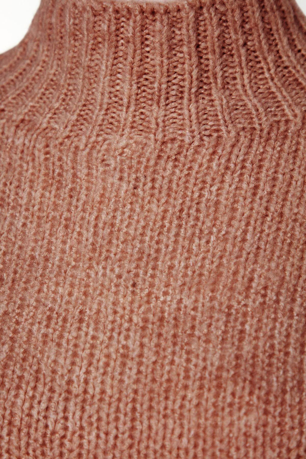 Mor Yumusak Dokulu Kal?n Bisiklet Yaka Triko Kazak TWOAW24KZ00290 - Trendyolmilla фото 15