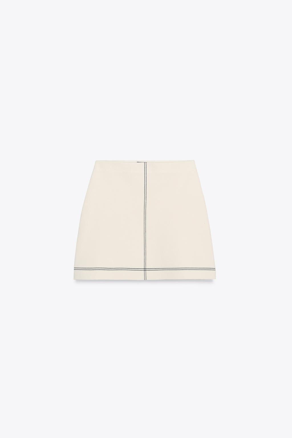 KNIT MINI SKIRT WITH PIPING - Zara фото 4