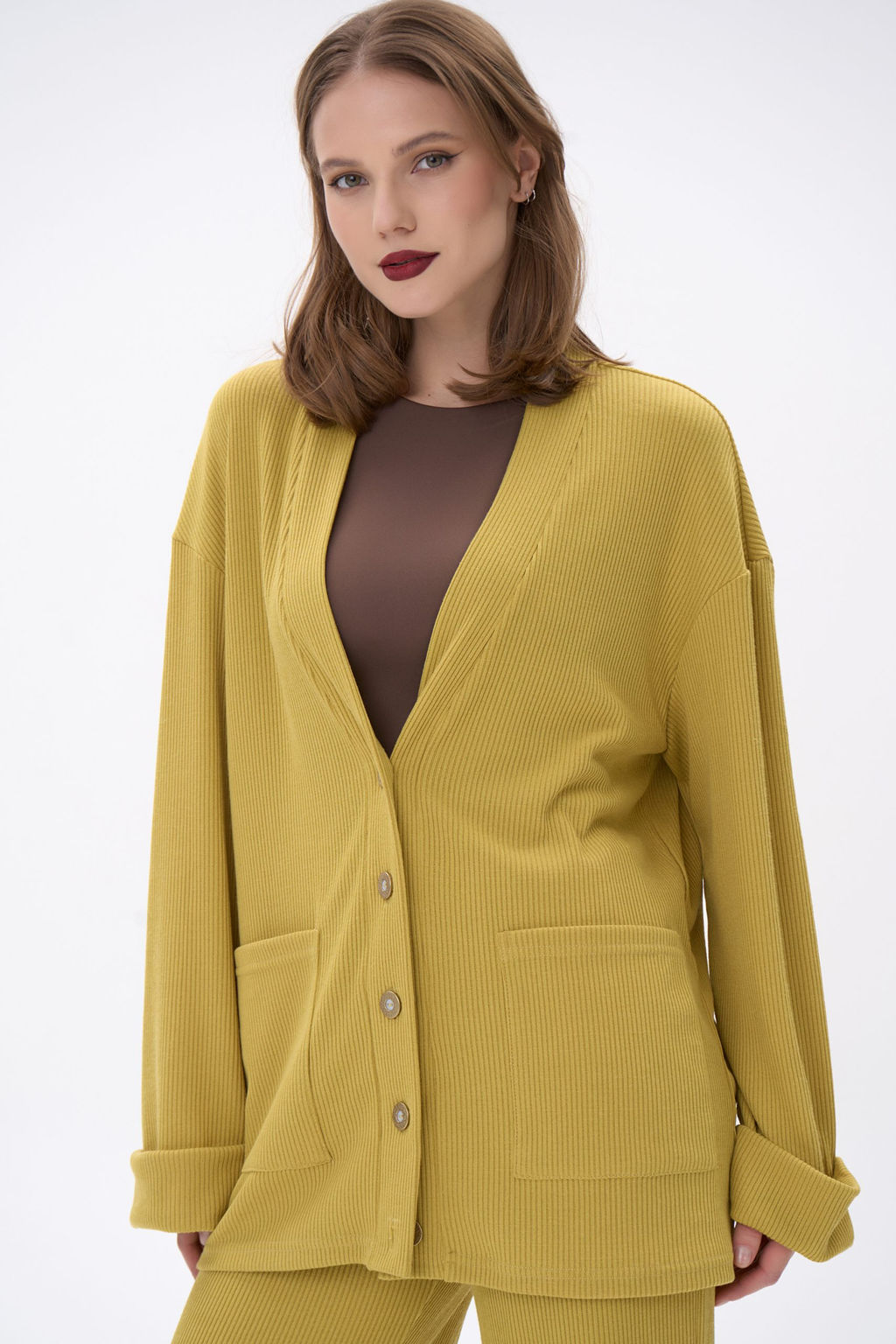 Кардиган Эмили (горчичный) - Эльза фото 11