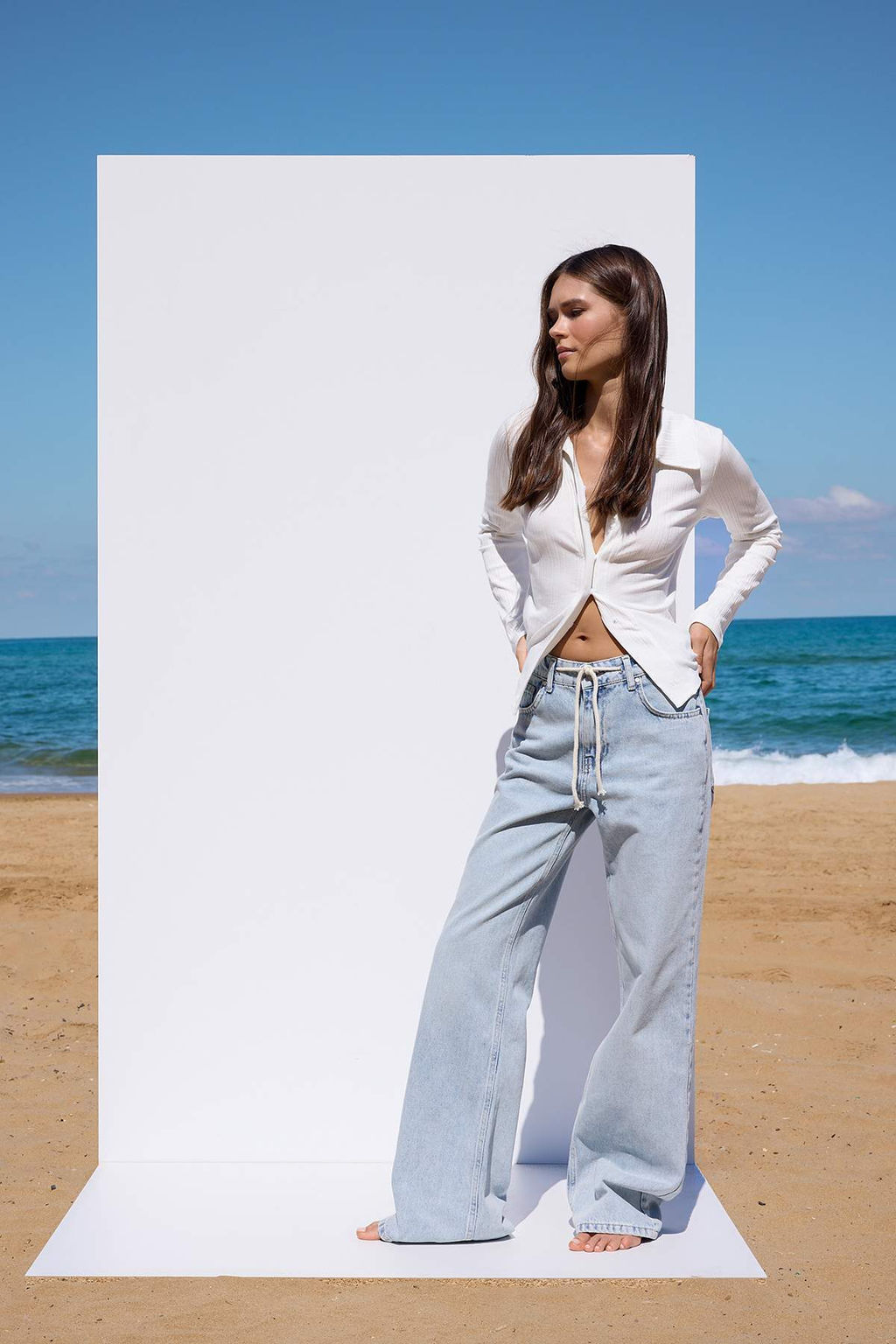 More Sustainable Mavi Rejeneratif Pamuk Beli Baglamal? Normal Bel Wide Leg Jeans TWOAW26JE00226 - Trendyolmilla фото 2