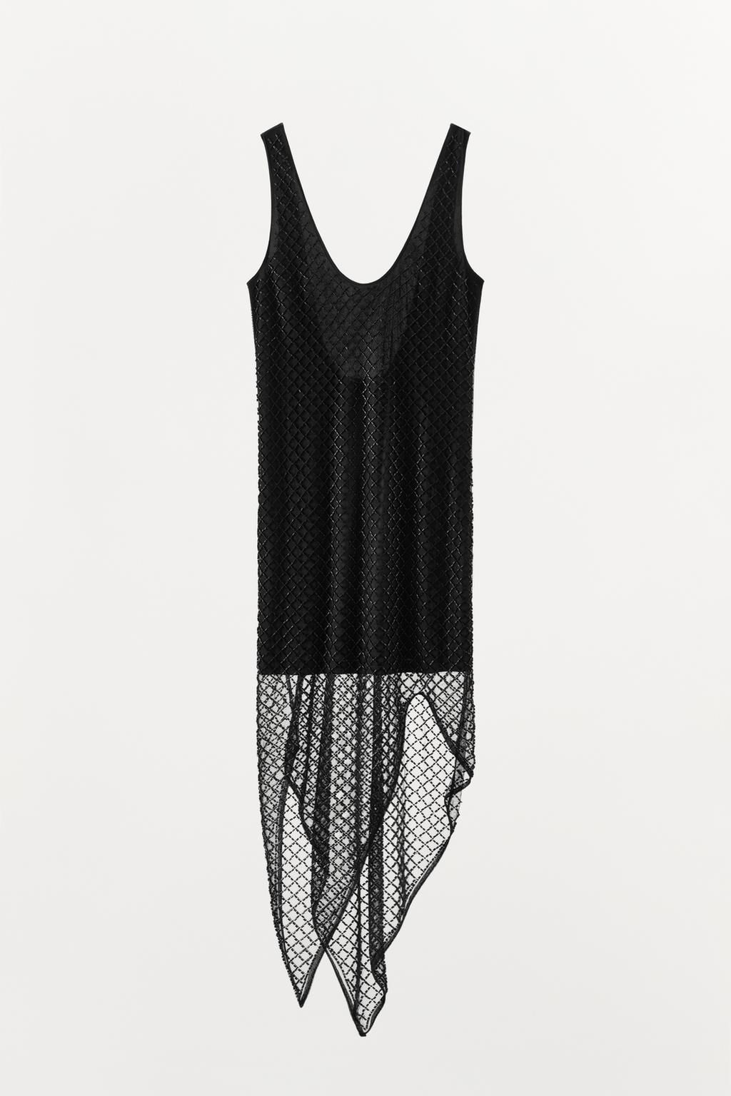 BEADED ASYMMETRIC DRESS - Zara фото 7