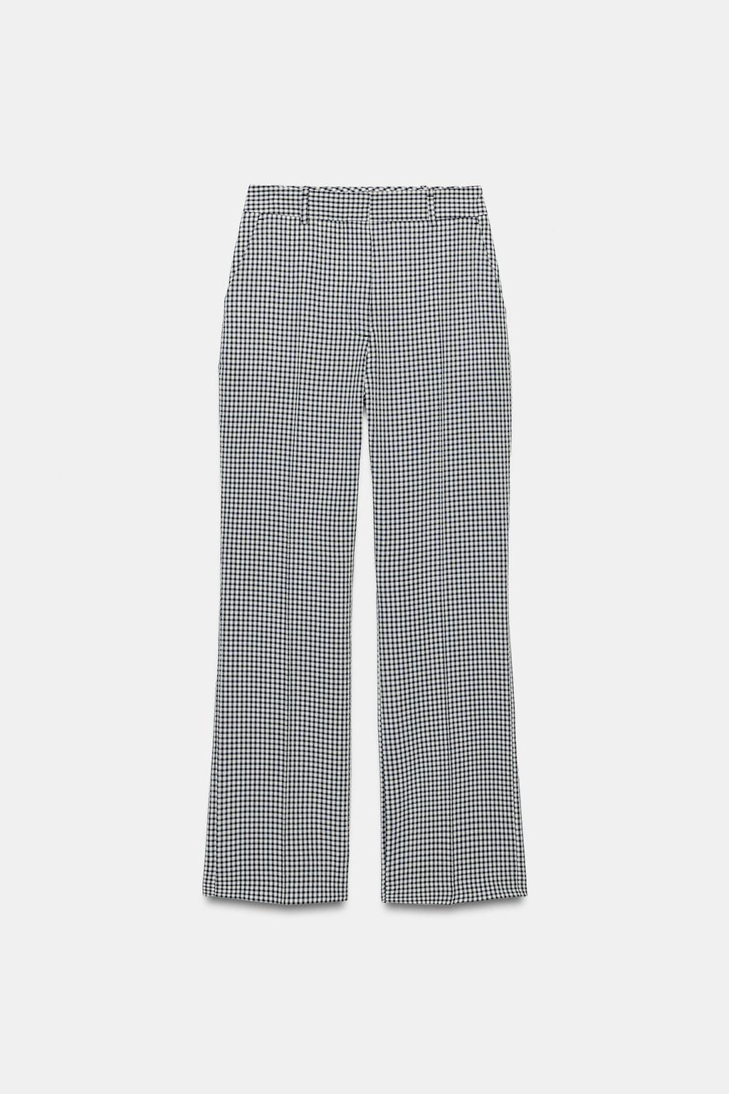 GINGHAM CHECK TROUSERS - Zara фото 7