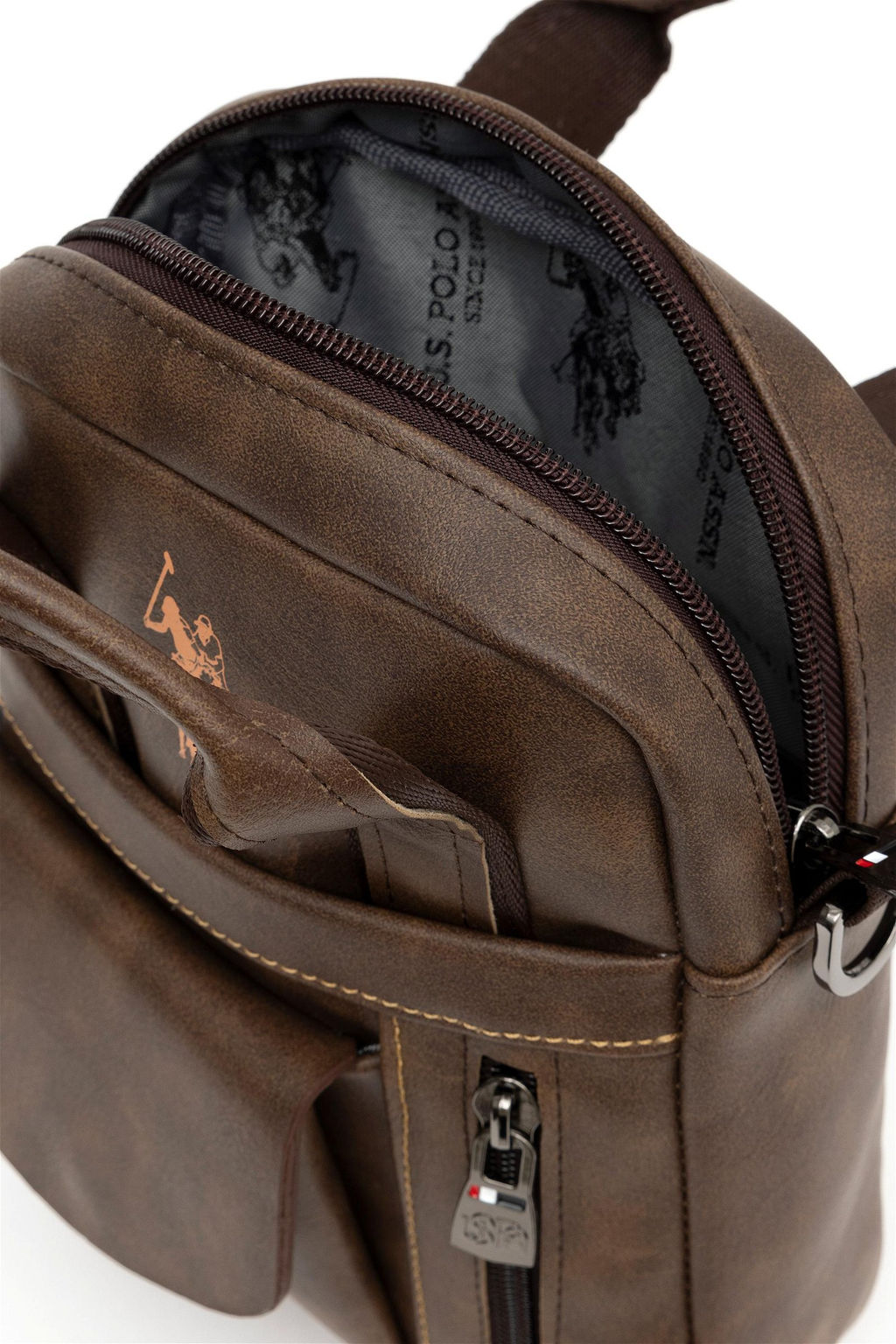 U. S. Polo Assn / Мужская коричневая сумка - U.s. polo assn фото 5