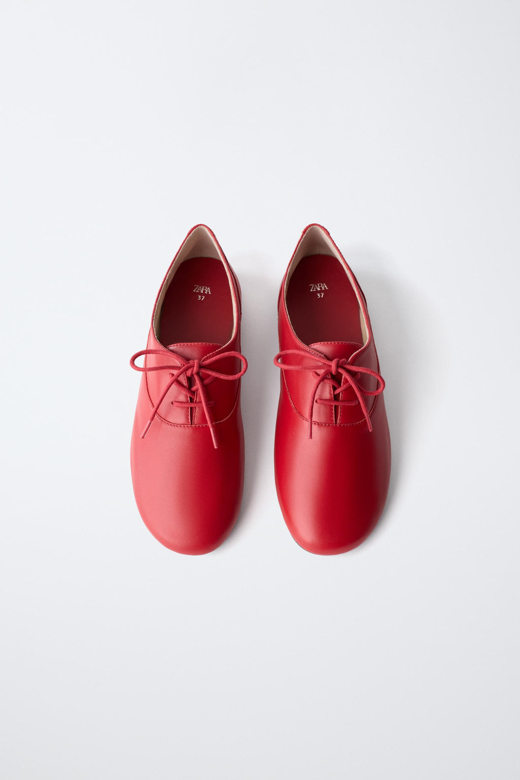 BLUCHER CORDONES PIEL / Rojo - Zara фото 3